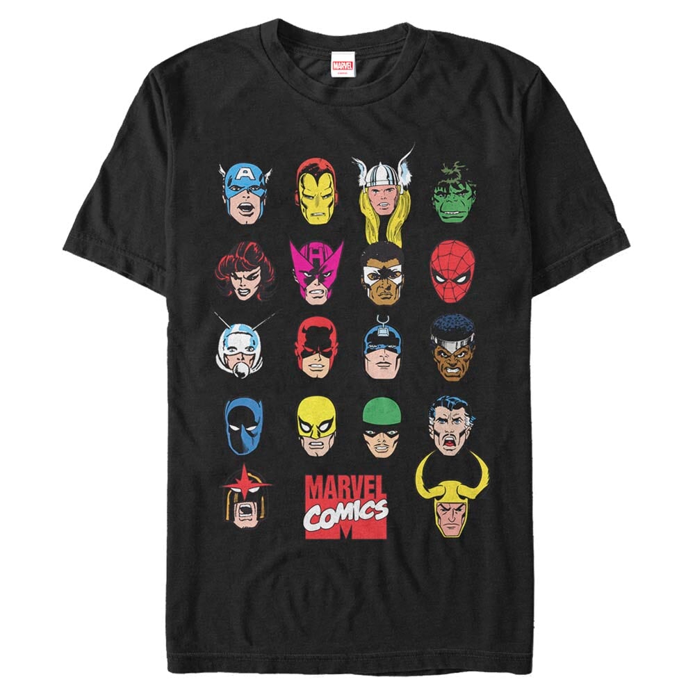 Marvel Hero Heads T-Shirt T-Shirt Marvel BLACK 3XL 