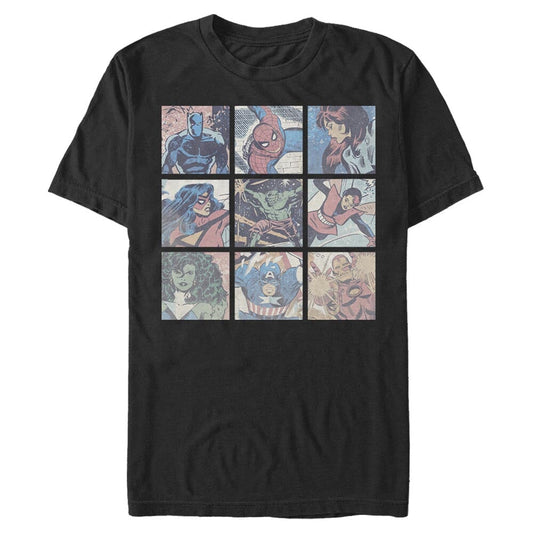 Marvel Pastel Heroes T-Shirt T-Shirt Marvel BLACK 3XL 
